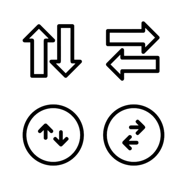 Conjunto de iconos de flecha Flechas simples modernas
