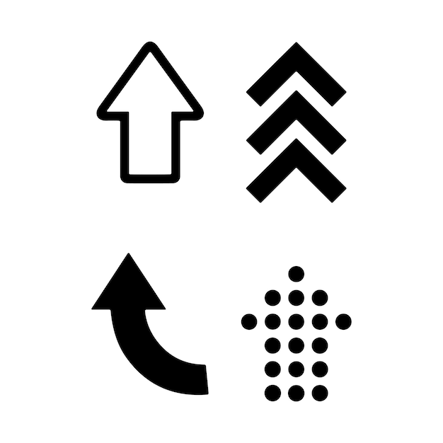 Conjunto de iconos de flecha Flechas simples modernas