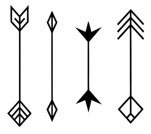 El conjunto de iconos de flecha negra Vector