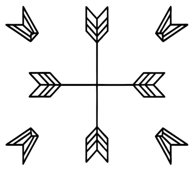 El conjunto de iconos de flecha negra Vector