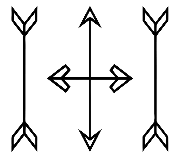 El conjunto de iconos de flecha negra Vector
