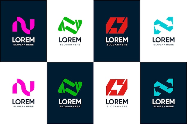 Conjunto de iconos de formas abstractas geométricas Emblemas de logotipos creativos simples para su inspiración de diseño