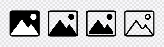 Conjunto de iconos de galería Imagen moderna y elegante y símbolos de imágenes para proyectos creativos
