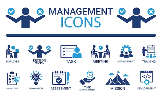 Conjunto de iconos de gestión