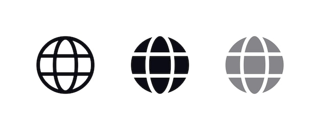 Conjunto de iconos de globo