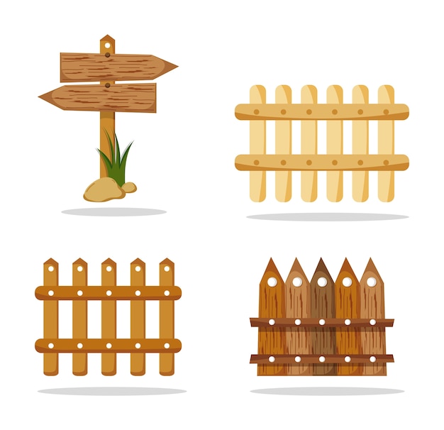 Vector conjunto de iconos de granja