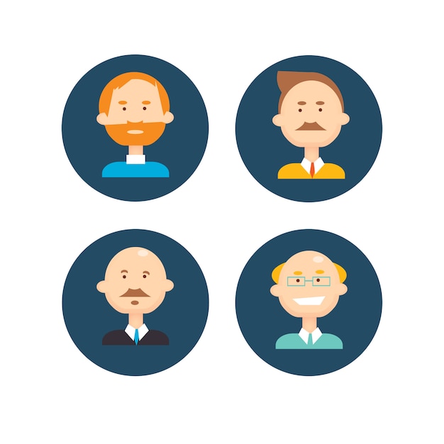 Conjunto de iconos de grupo de personas de negocios conjunto de iconos de grupo de personas de negocios