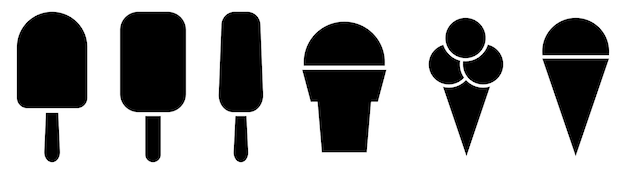 Conjunto de iconos de helado