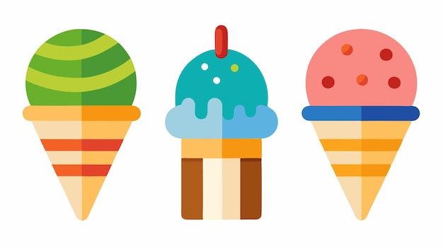 Conjunto de iconos de helados