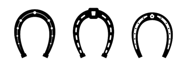 Conjunto de iconos de herraduras
