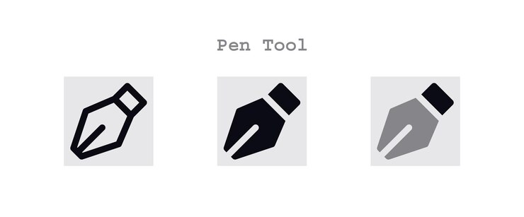 Vector conjunto de iconos de herramienta pluma