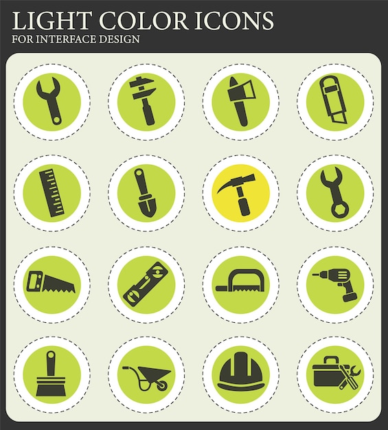 Conjunto de iconos de herramientas de trabajo