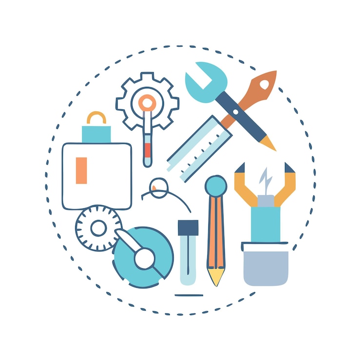 Vector conjunto de iconos de herramientas de trabajo