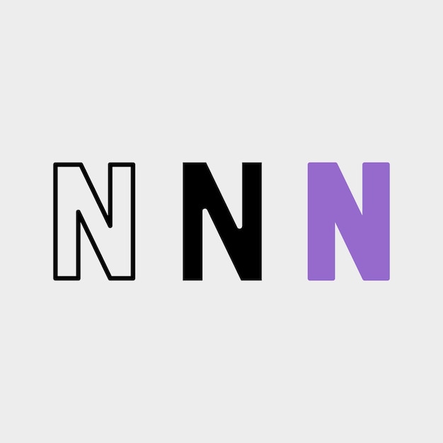 Conjunto de iconos de ilustración de vectores de letras L con variaciones