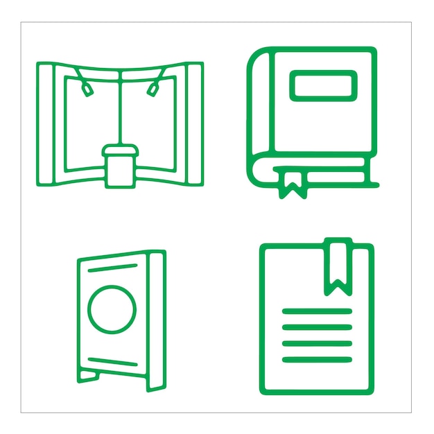 Conjunto de iconos para la ilustración vectorial del diseñador gráfico