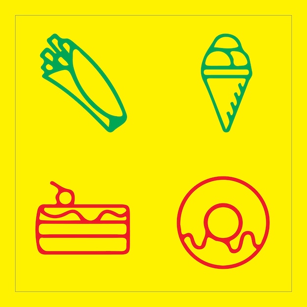 Conjunto de iconos para la ilustración vectorial del diseñador gráfico