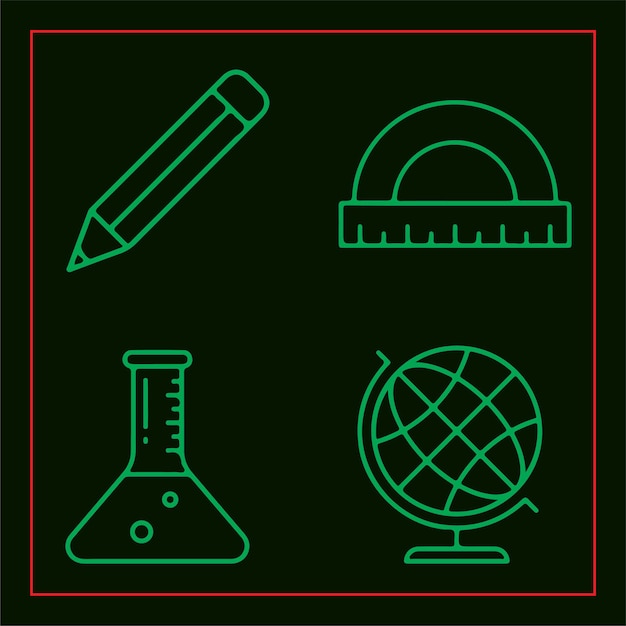 Conjunto de iconos para la ilustración vectorial del diseñador gráfico