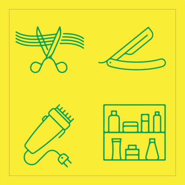 Conjunto de iconos para la ilustración vectorial del diseñador gráfico