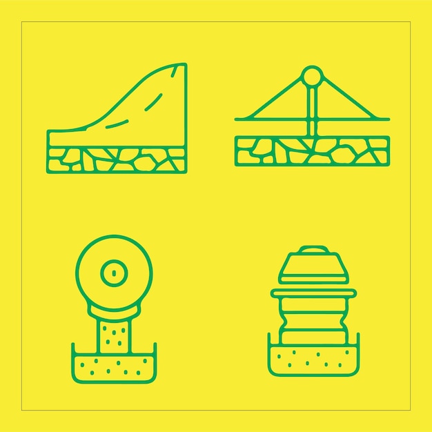 Conjunto de iconos para la ilustración vectorial del diseñador gráfico