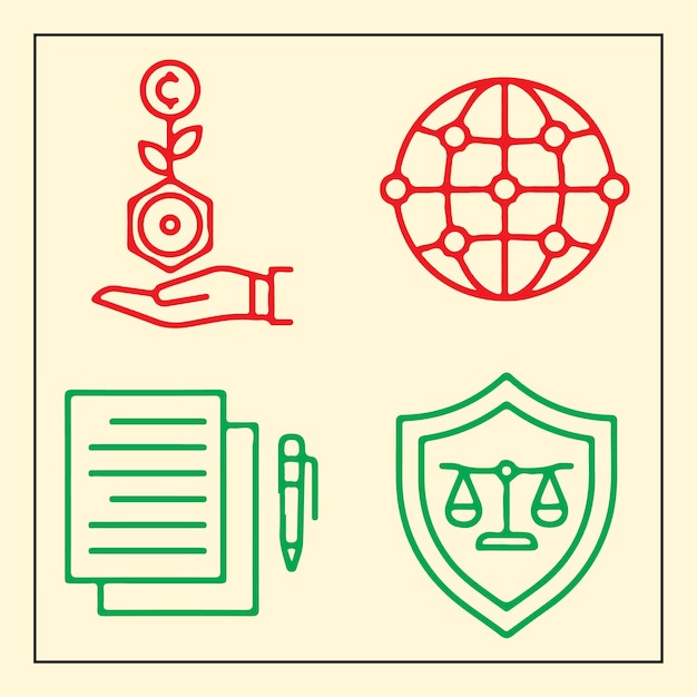 Conjunto de iconos para la ilustración vectorial del diseñador gráfico