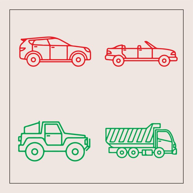Conjunto de iconos para la ilustración vectorial del diseñador gráfico