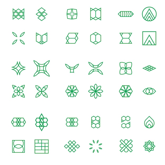 Conjunto de iconos para la ilustración vectorial del diseñador gráfico