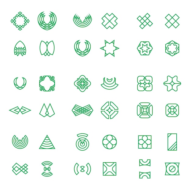 Conjunto de iconos para la ilustración vectorial del diseñador gráfico
