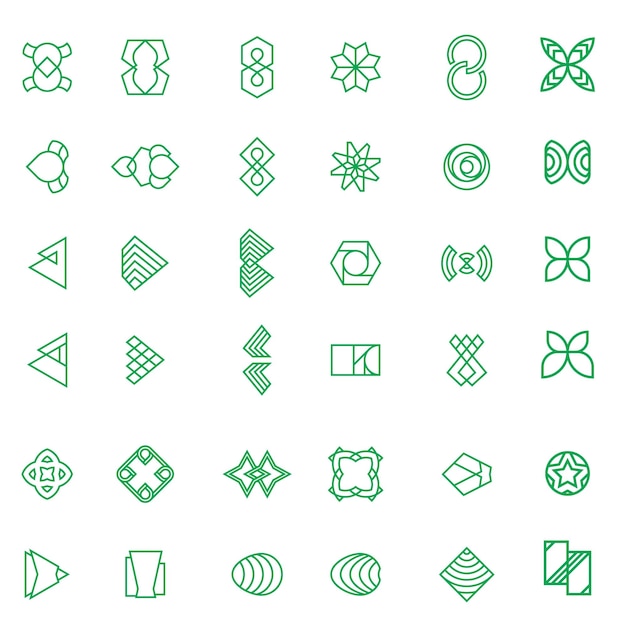 Conjunto de iconos para la ilustración vectorial del diseñador gráfico