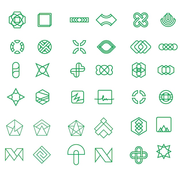 Conjunto de iconos para la ilustración vectorial del diseñador gráfico