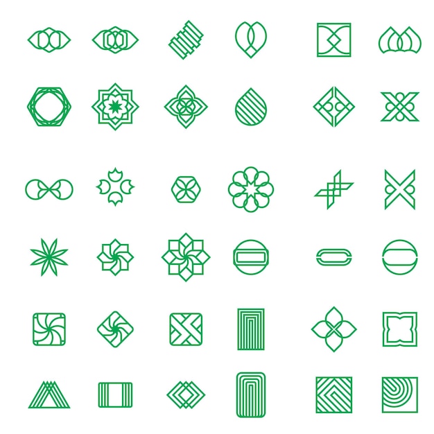 Conjunto de iconos para la ilustración vectorial del diseñador gráfico