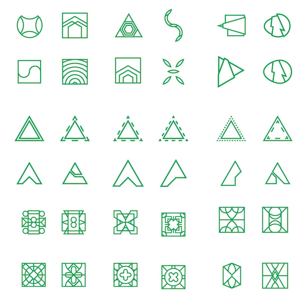 Conjunto de iconos para la ilustración vectorial del diseñador gráfico