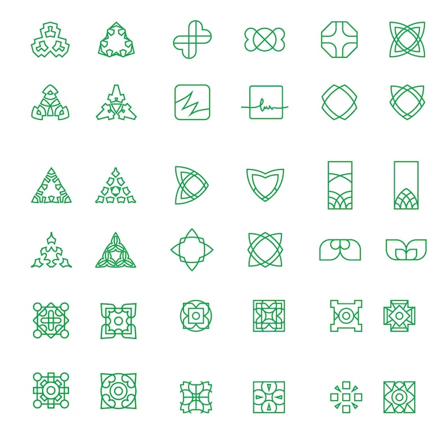 Conjunto de iconos para la ilustración vectorial del diseñador gráfico