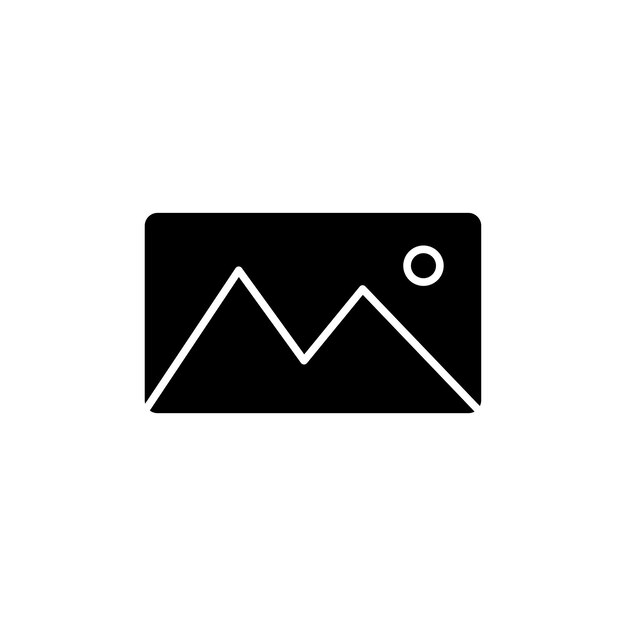 Conjunto de iconos de imágenes fotografía símbolo vectorial galería de señales web imagen foto pictograma en estilo negro lleno y delineado