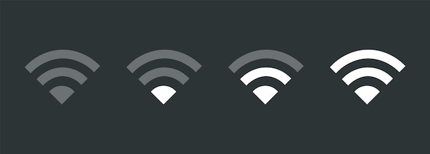 Vector conjunto de iconos inalámbricos y wifi nivel inalámbrico y señal wifi