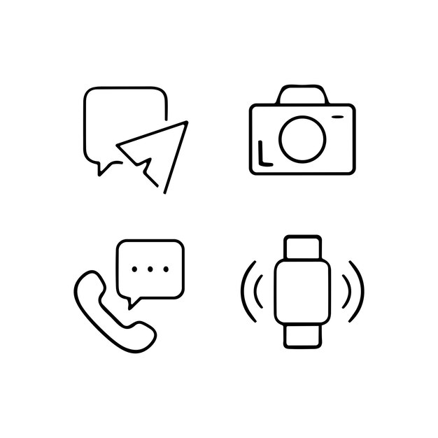 Conjunto de iconos de información Contiene iconos como burbujas de chat de preguntas frecuentes del centro de llamadas