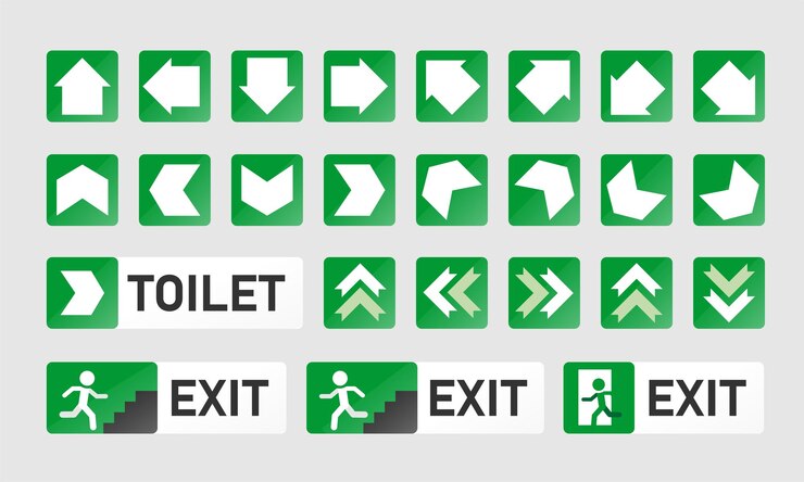 Vector conjunto de iconos interiores de ruta