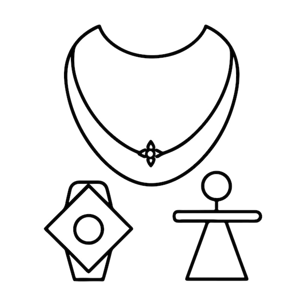 conjunto de iconos de joyas