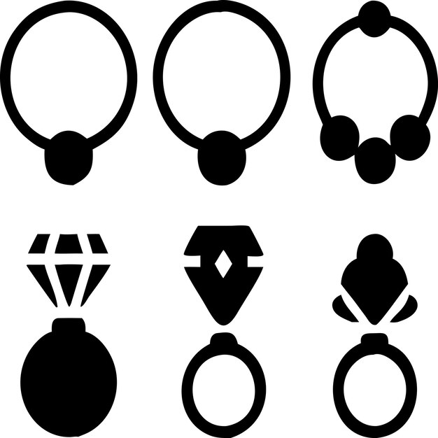 Conjunto de iconos de joyería