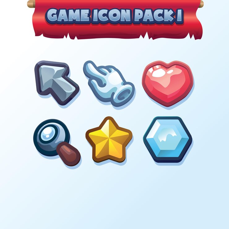 Conjunto de iconos de juego de arcade de aventuras