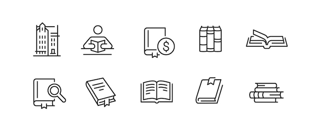 Conjunto de iconos de libros