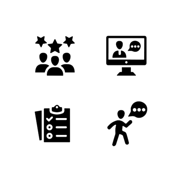 Conjunto de iconos de línea delgada relacionados con el trabajo en equipo