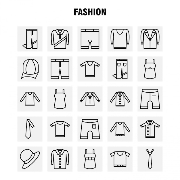 Conjunto de iconos de línea de moda para infografías, kit de ux / ui móvil