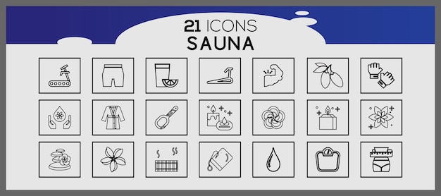 El conjunto de iconos de la línea de spa Creative spa y relajarse ilimitado paquete de iconos del contorno como spa aprender belleza de aceite