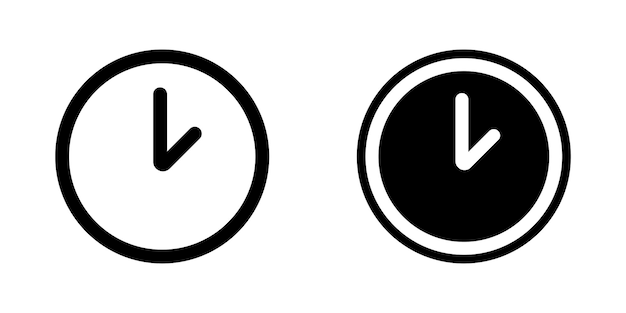 Vector conjunto de iconos de línea de vector de reloj