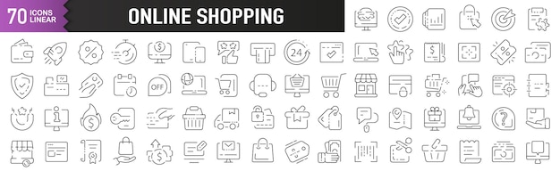 Conjunto de iconos lineales del departamento de agricultura Colección de 30 iconos en negro