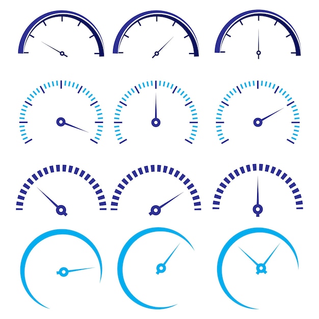 Conjunto de iconos de logotipo de velocidad símbolo vectorial