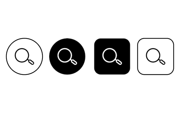 Conjunto de iconos de lupa Colección de botones con iconos de lupas o lupas xD