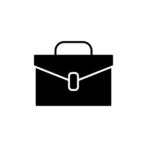 Conjunto de iconos de maletas Empresario símbolo vectorial de equipaje cartera maleta de trabajo sello icono de bolsa de oficina