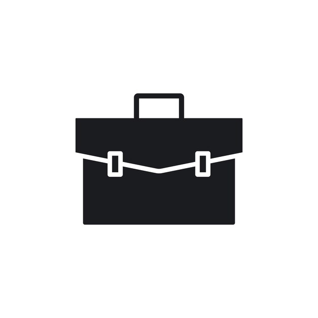 Conjunto de iconos de maletas Empresario símbolo vectorial de equipaje cartera maleta de trabajo sello icono de bolsa de oficina
