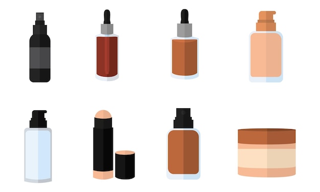 Conjunto de iconos de maquillaje Icono de moda Ilustración vectorial